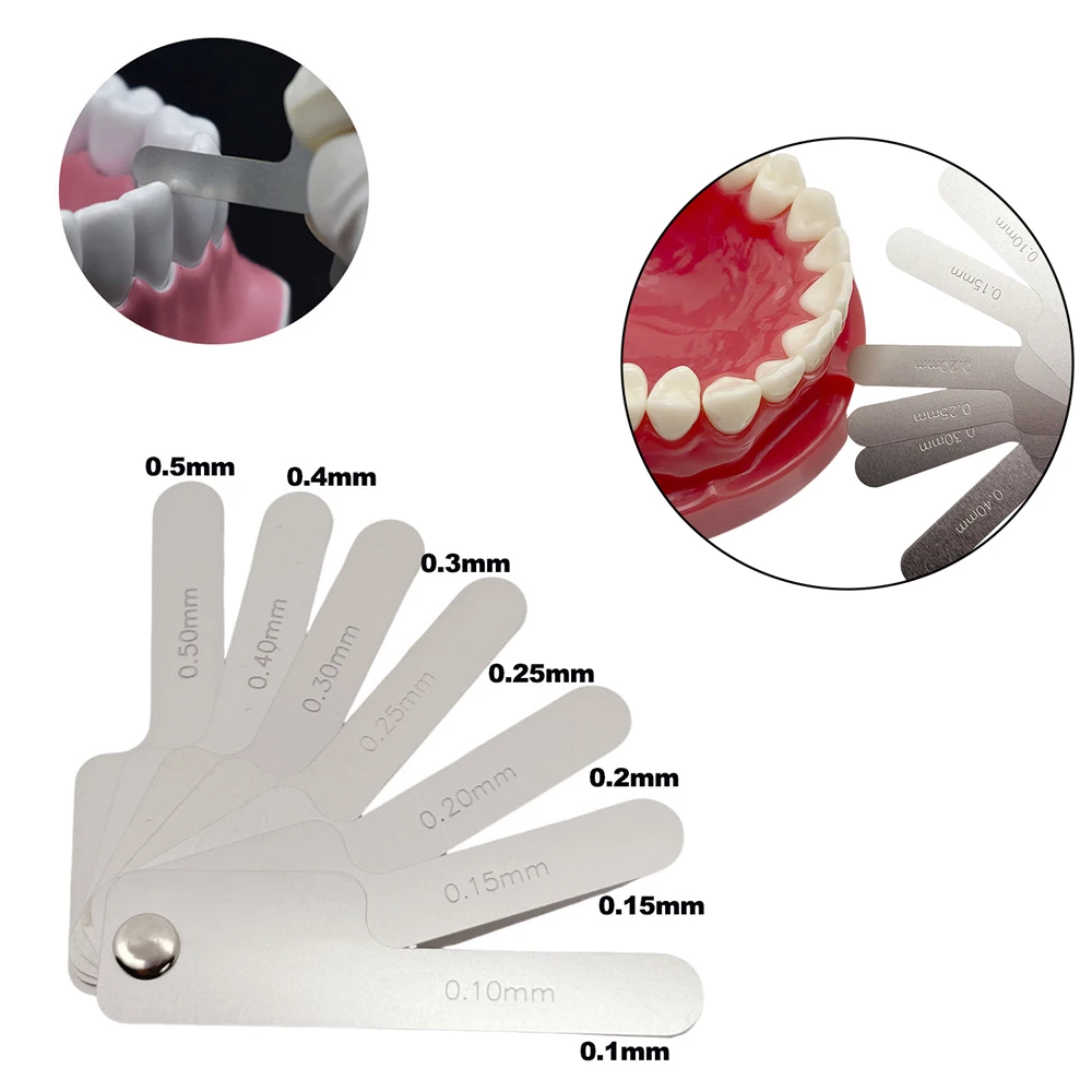 Professional Dental Interproximal Measuring Ruler for Tooth Gap Measurement Reciprocating IPR Space Analysis and Orthodontic Pla