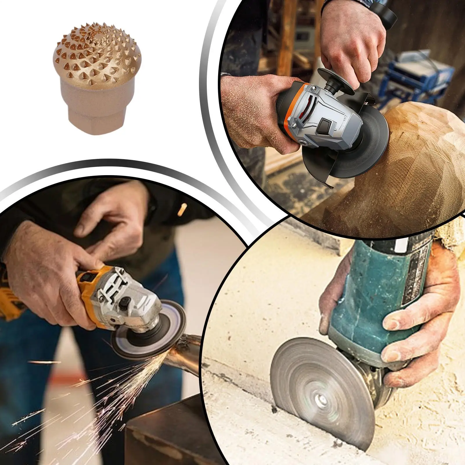 

Angle Grinder Accessories Arc-Shaped Sanding Head Accessories Curved Angle Grinder Head For Woodworking Carpentry Cabinet