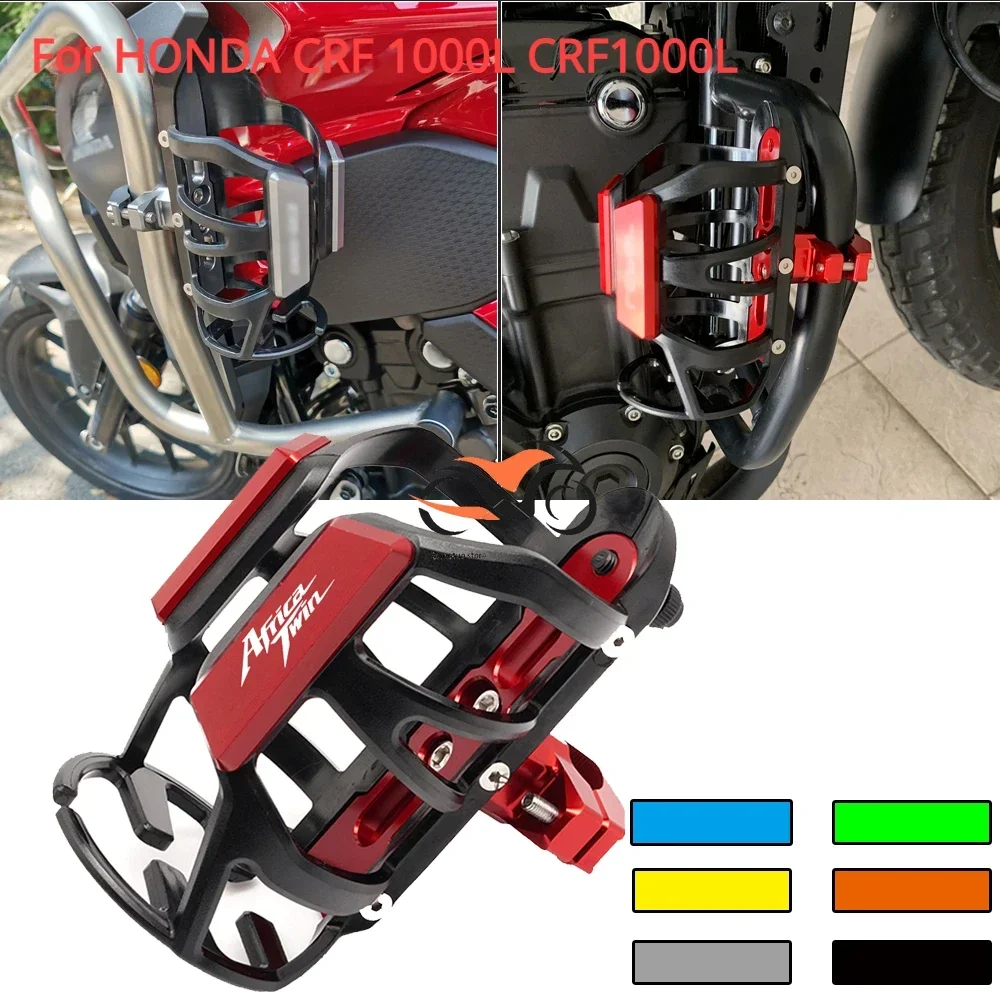 

For HONDA CRF 1000L CRF1000L Africa Twin All Year Universal Motorbike Beverage Water Bottle Cage Drink Cup Holder Sdand Mount