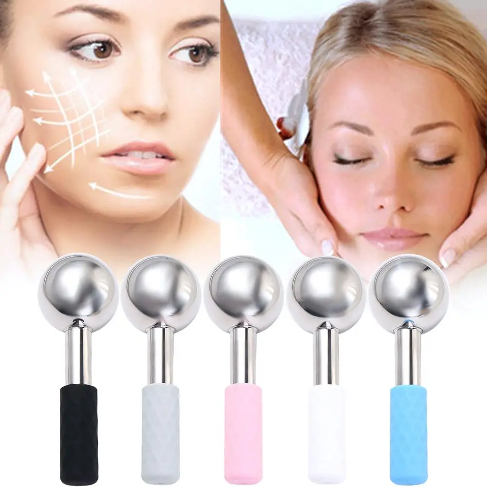 Face Massage Roller Ball Ferramenta de cuidados com a pele Puffiness Ice Globes para resfriamento facial