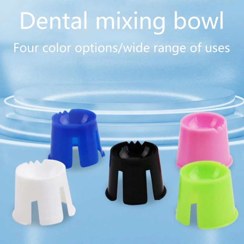 10Pcs Dental Disposable Mixing Cup Bowl Plastic Bowl Cosmetic Tattoo Dappen Dish Multi-purpose Holder Tool