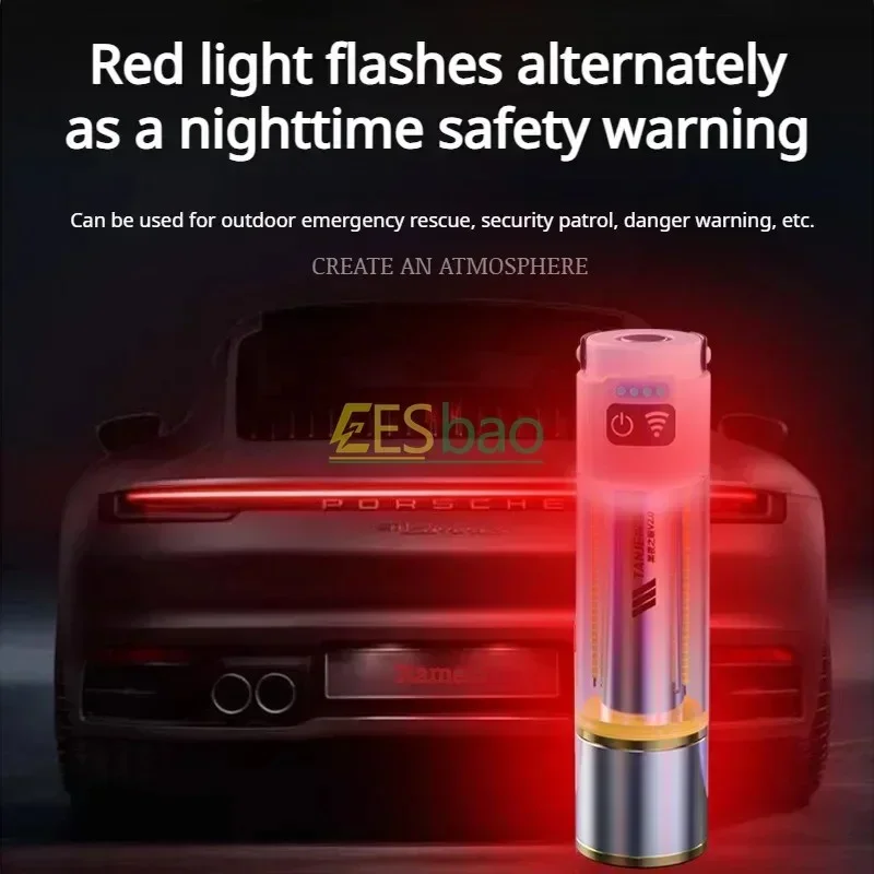 Portable Camping Flashlight USB Rechargeable Telescopic Zoom LED with Stepless Dimmable Portable Tent Fishing Emergency Lantern