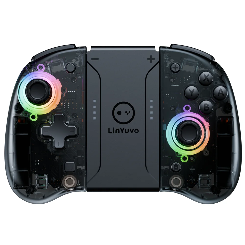 LinYuvo Wireless Controller for Switch/OLED with Multiple Light,Programmable/Motion Control/Dual Vibration/Turbo KS37B
