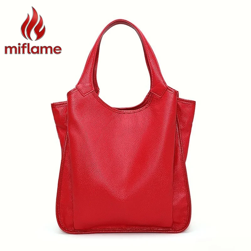 Genuine Leather Shoulder Tote Bag for Women Full Grain Leather Work Handbag with Top Handle Logo-Free Minimalist Quiet Luxury