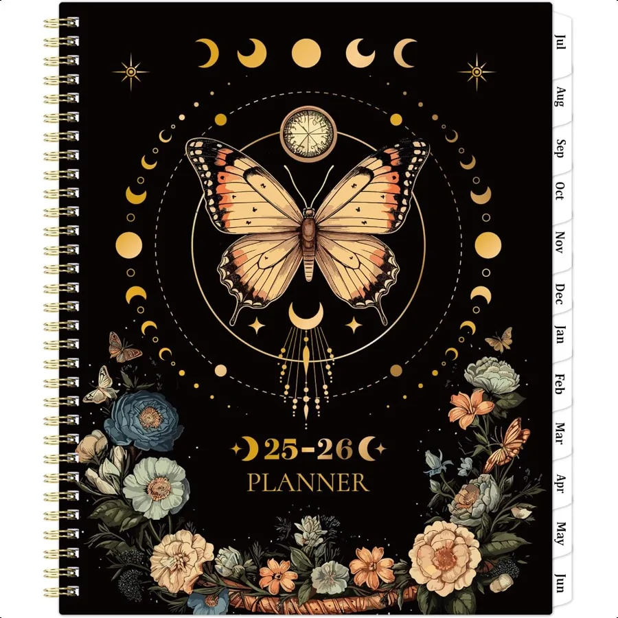 

20252026 Academic 20252026 Daily Weekly and Monthly July 2025 June 2026 8.5" x 11" Colorful Tabs Back Pocket Perfect Daily Or