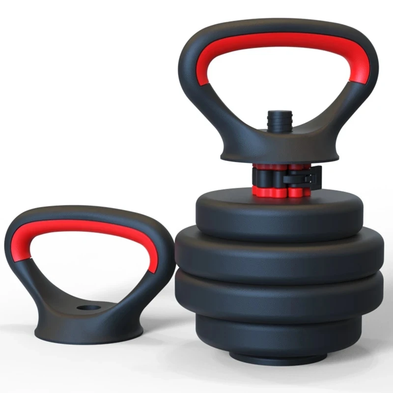 

Adjustable Kettlebell Handle for Weight Plates Arm Strength Workout Strength Training Core Fitness At Home Gym for Men Women