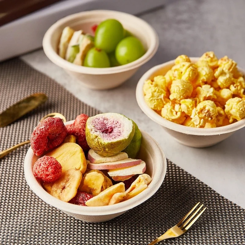 Disposable Paper Bowls Biodegradable Paper Bowls Family Party Soups Appetizers Desserts Fruit Salads Household Food Containers