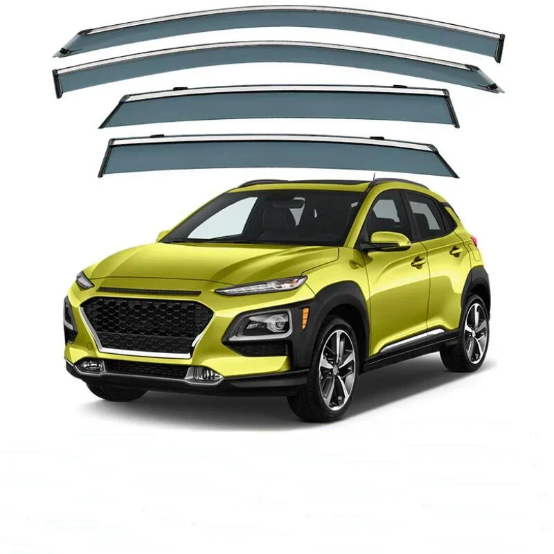 

Window Visor Rain Guard Side Window Deflector Weather Shield For Hyundai Encino Kona 2017 2018 2019 2020 2021 2022