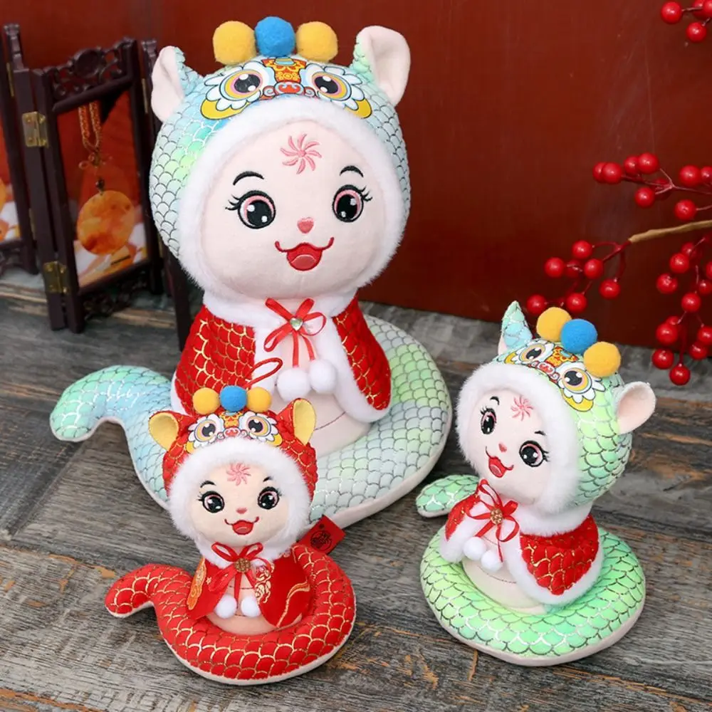 Big Eyes Snake Year Plush Toy The God of Wealth Chinese Style Wealth Snake Year Mascot Toy PP Cotton Cartoon