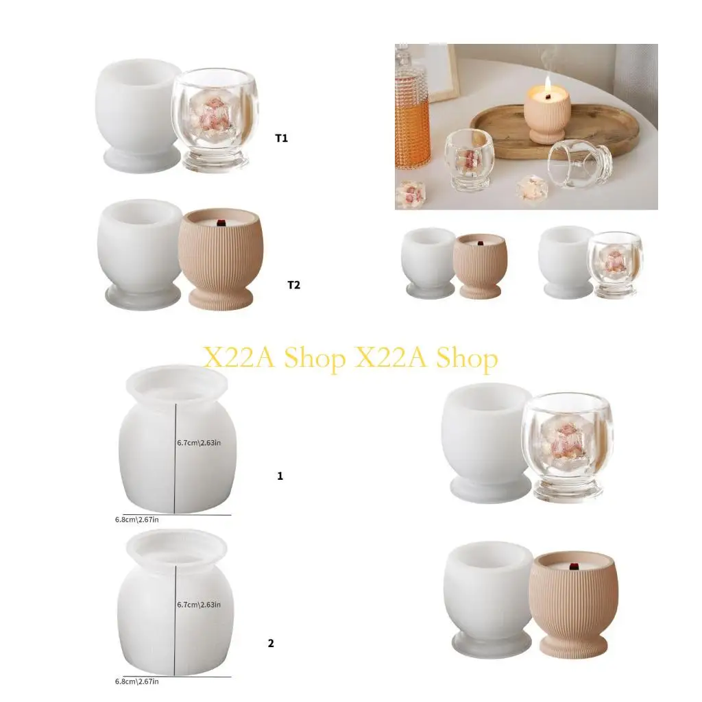 Unique Multiple Size Goblet Sturdy Silicone Mould Set Portable Accessory for Craft Supplies Making Plaster Crafting