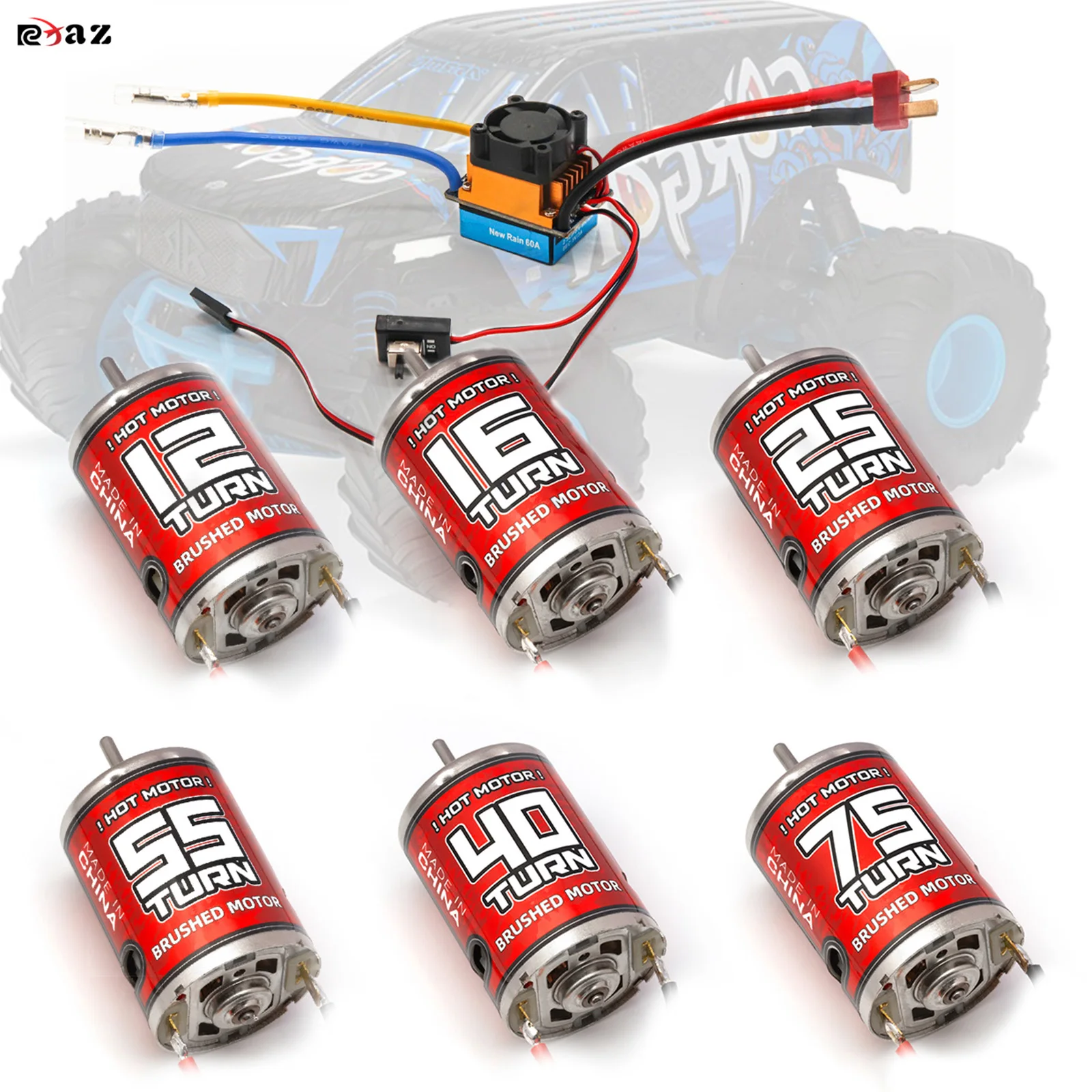 

Матовый двигатель RC 540 Por 13T-80T ESC 480A Скорость ​ ​ Комбинированный набор управления Climb Drift Racing для 1/10 RC Cralwer SCX10 автомобиля/лодки