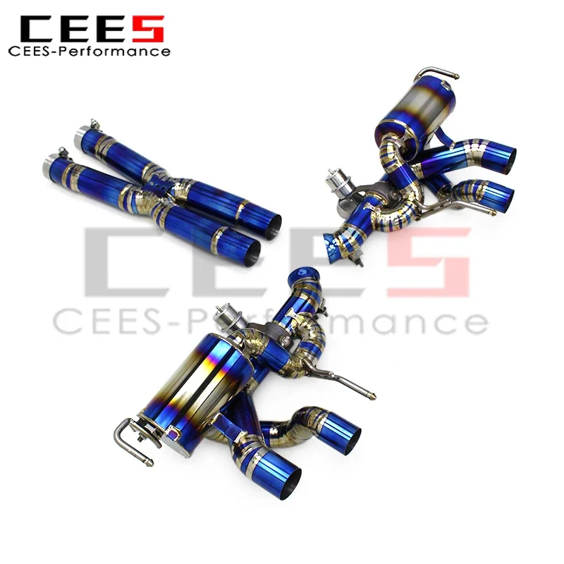 CEES Exhaust Catback Assembly for Ferrari California T 3.9T 2012-2018 High Performance Titanium Pipes Valve  Exhaust Pipe System