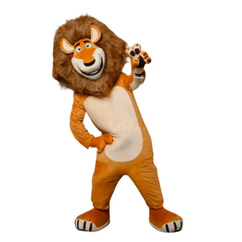 Custom New Hot Cartoon Madagascar Lion Mascot Costume Cosplay Fancy Dresses for Halloween Christmas Carnival Party