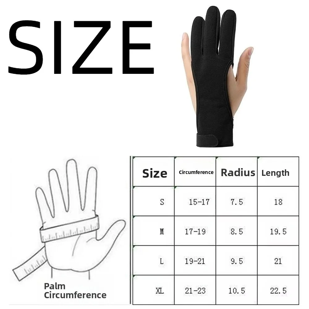 Rutschfeste Drei-Finger-Handschuhe, atmungsaktiv, verstellbar, Recurve-Bogen-Handschuhe, leicht, professioneller Schieß-Handschutz, für Anfänger