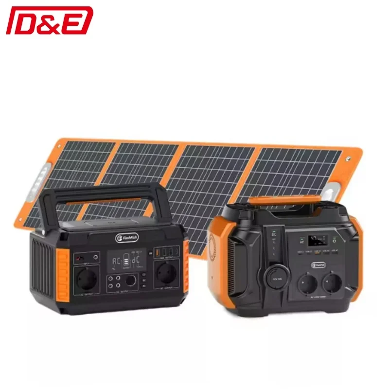 Storage Battery Solar Generator Power Supply 500W Portable Power Station Charging & Power Stations For Camping