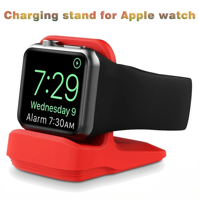 Biurkowy pokrowiec do Apple zegarek ładowarka podstawka Retro do ładowania iWatch 9 8 7 6 5 4 3 2 SE silikonowy uchwyt na stół akcesoria