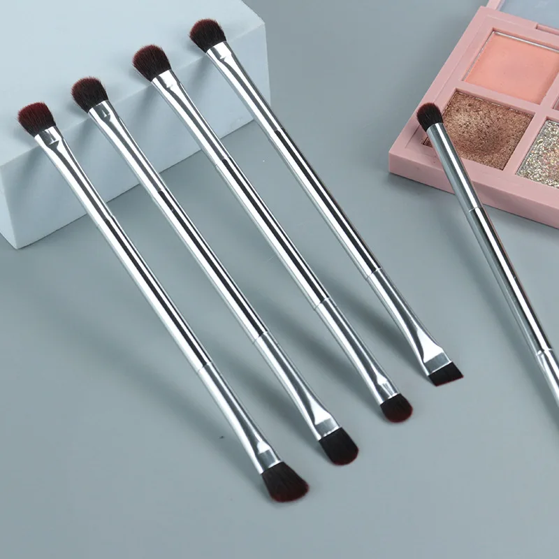 New product double-headed makeup brush soft hair eye shadow smudge eyebrow brush portable beauty makeup tool brush