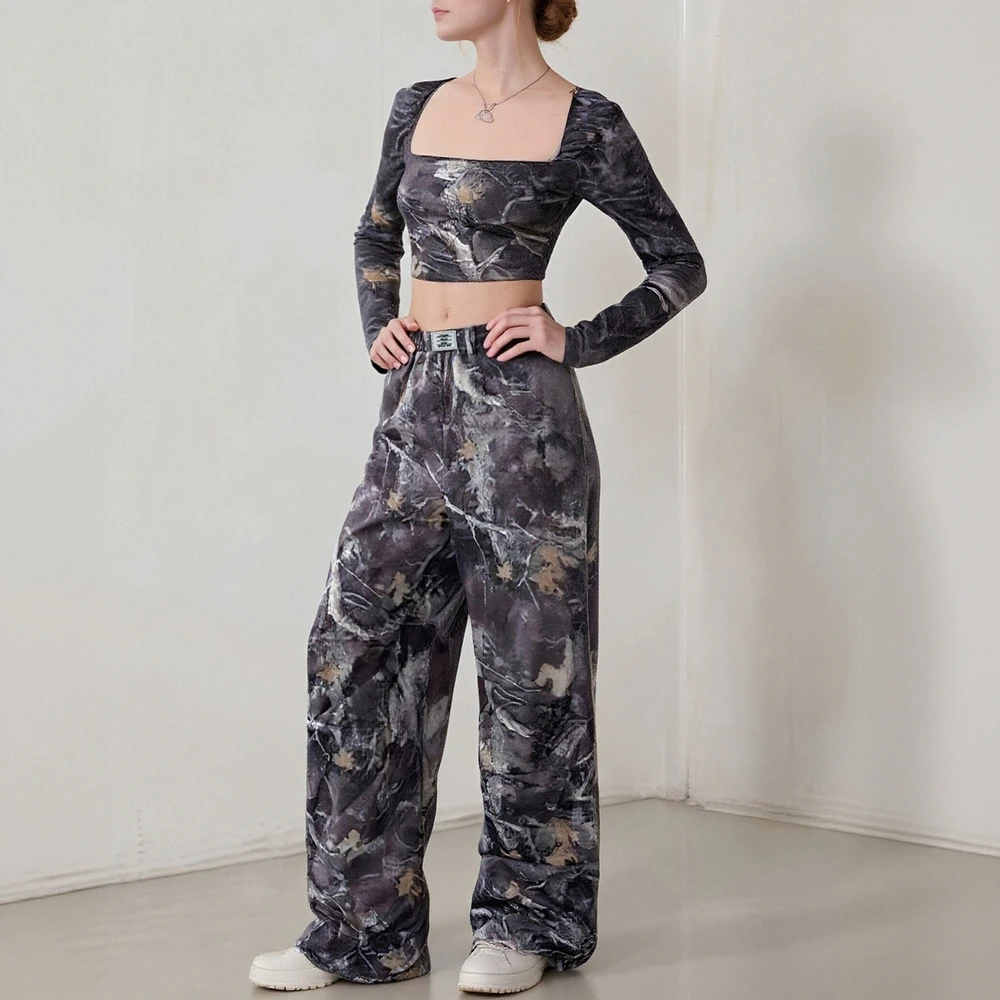 عارضة تناسب البدلة السراويل لفستان الربيع الخريف لا الديكور أزياء نمط المرأة مجموعة السراويل الطويلة الفرقة