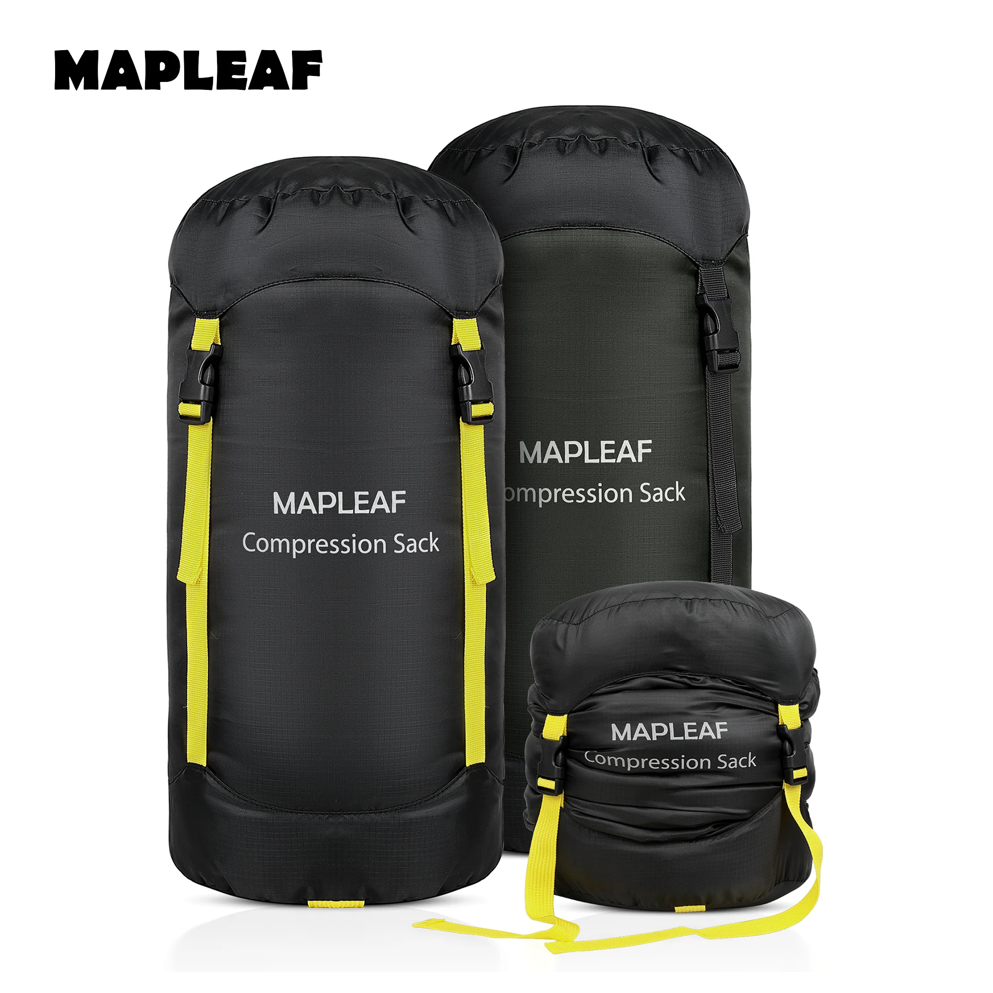 MAPLEAF Sleeping Bag Compression Sack 10L 15L 20L 30L Water Repellent Ultralight Portable Stuff Sack Camping Hiking Backpacking