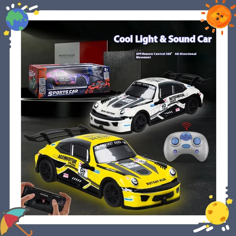 

Детский четырехсторонний радиоуправляемый автомобиль 2,4G, электрическая игрушка для дрифта и гонок с мобильным приложением, автомобиль с дистанционным управлением, забавный мобильный игровой автомобиль для мальчиков
