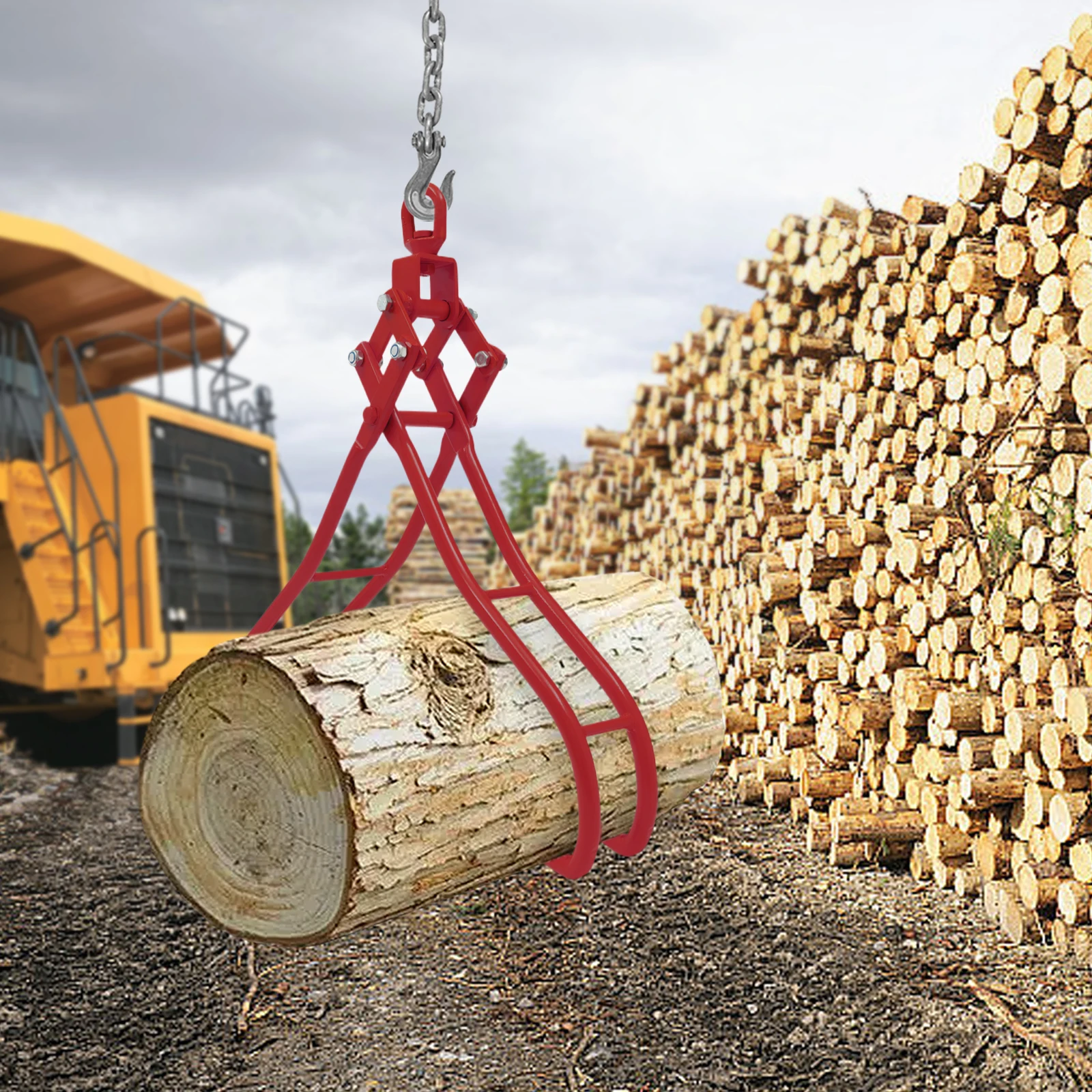 

Log Lifting Pliers Forestry Pliers 2T Load Capacity 0-36 Inch Opening Diameter Carbon Steel 4 Claws Efficient and Flexible