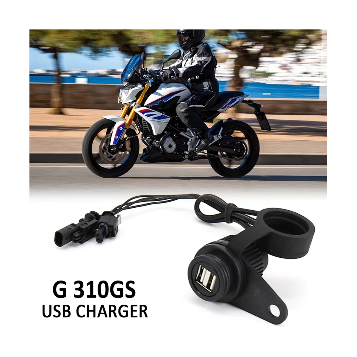 USB Double Socket Motorcycle Accessories for BMW G310GS R18 G310 GS F900R F900XR with Lossless