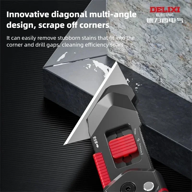 3 طرق للطي سكّين متعدّد الاستخدامات قابل للاستبدال عالية الكربون شفرة فولاذية الفولاذ المقاوم للصدأ الة قطع الورق مكتب الفن طالب المورد