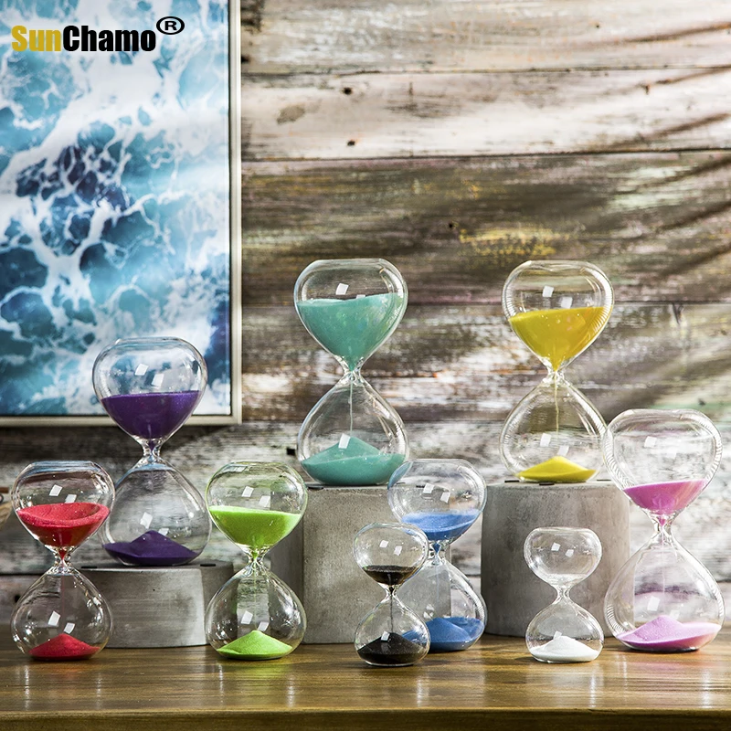 5/15/30 min Simple and Modern Glass Hourglass Timer Nordic Home Study Soft Decoration Decora Creative Birthday Gift Sand Watch