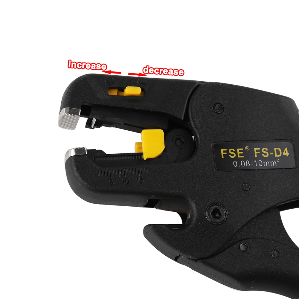 New Arrival FS-D4 Self-Adjusting Insulation Pliers Wire Cutter Wire Stripper Range 0.08-10.0mm2 Flat Nose Plastic Handle