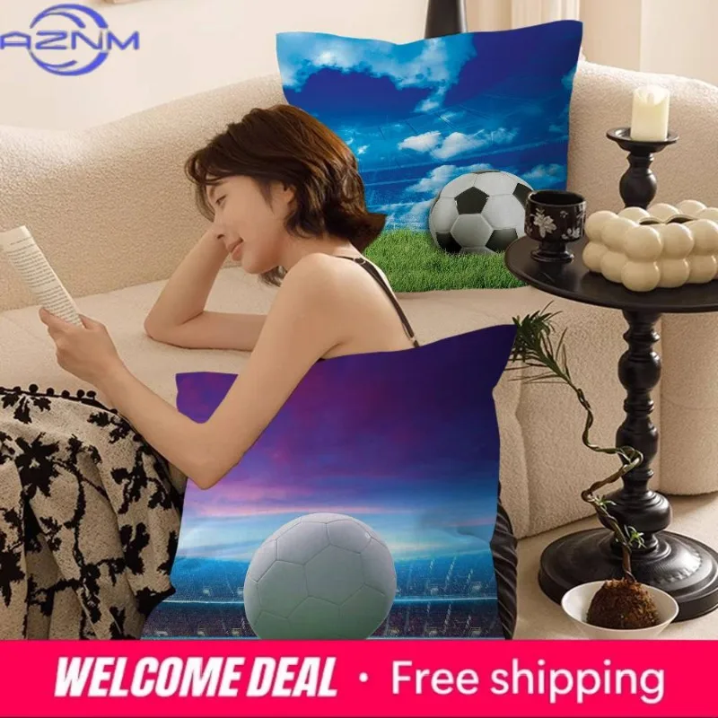 Football Personalized Pillow Cover Kids Bedroom Wild Party Decor Pillowcase Kid Birthday Shower Gift