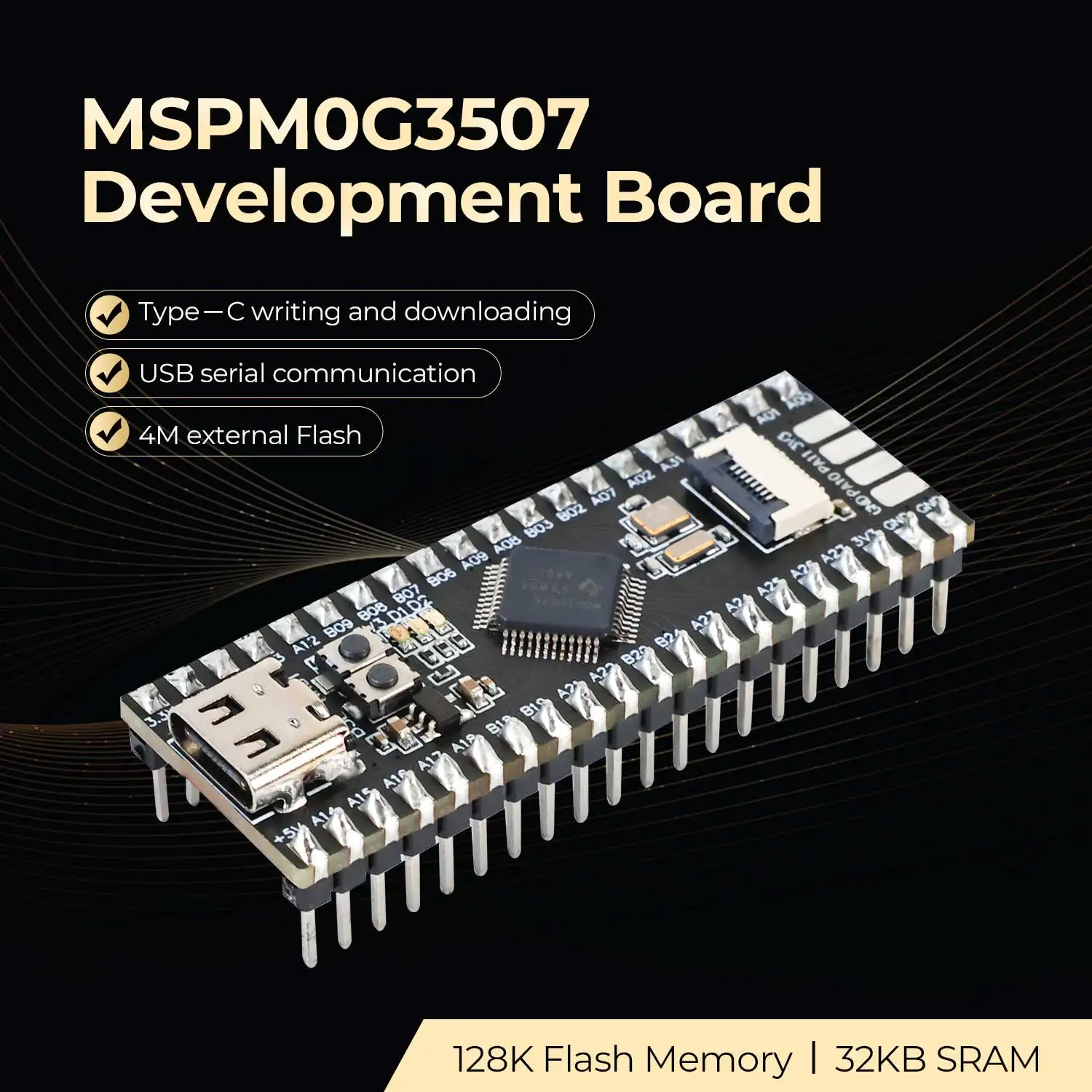 MSPM0G3507 Core Development Board Module Builtin 128K Flash Memory Support Multiple Standard I/O Interface for Smart Car DIY Kit