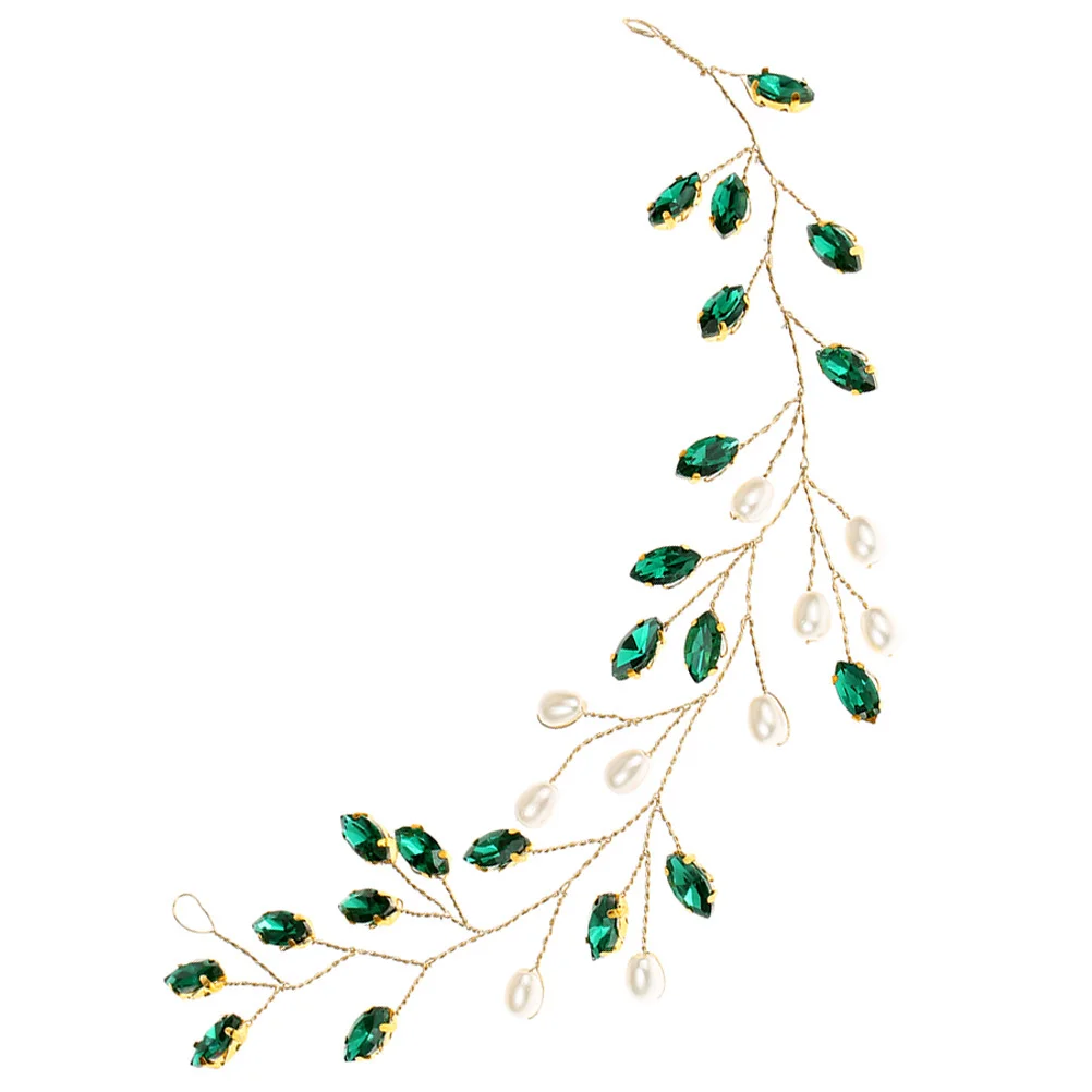 

Rhinestone Hair Accessories Party Rhinestones Wedding Flowers for Bridal Headpiece Pearl Headband Headgear