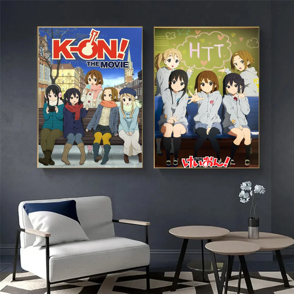 Anime Japan Kawaii New K-ON! DIY Sticky Poster Vintage Room Bar Cafe Decor Home Decor