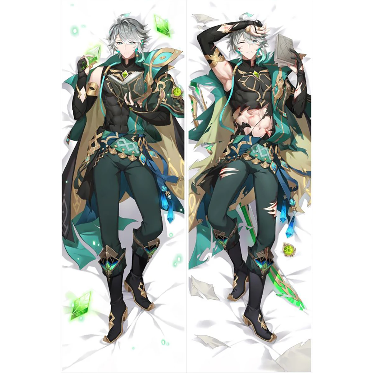 애니메이션 게임 원신 임팩트 다키마쿠라 알하이탐 아라타키 이토 나히다 방랑자 데야 베갯잇, 힌지 바디 베개 커버