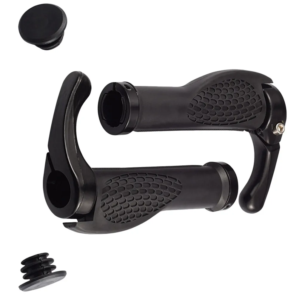 

1Pair Durable Cycle Handbar Grip High Quality Aluminum Alloy Lock Catch Bike Accessories Black Double Bike Handbar