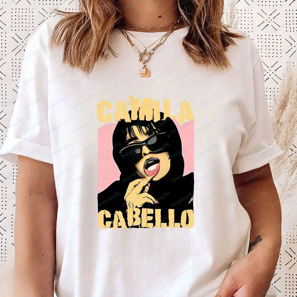Camila Cabello - Retro Copycat Style Pop Music Style Classic Band Sporty Men's and Women's Universal Round-neck T-Shirt