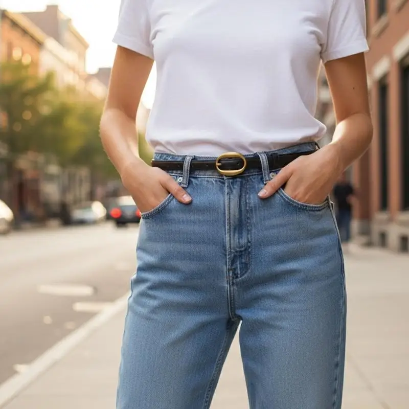 31BF Durability PU Leather Belts In Retros Features Simple Adjustment Mechanism For Custom Comfortable And Long Terms Use