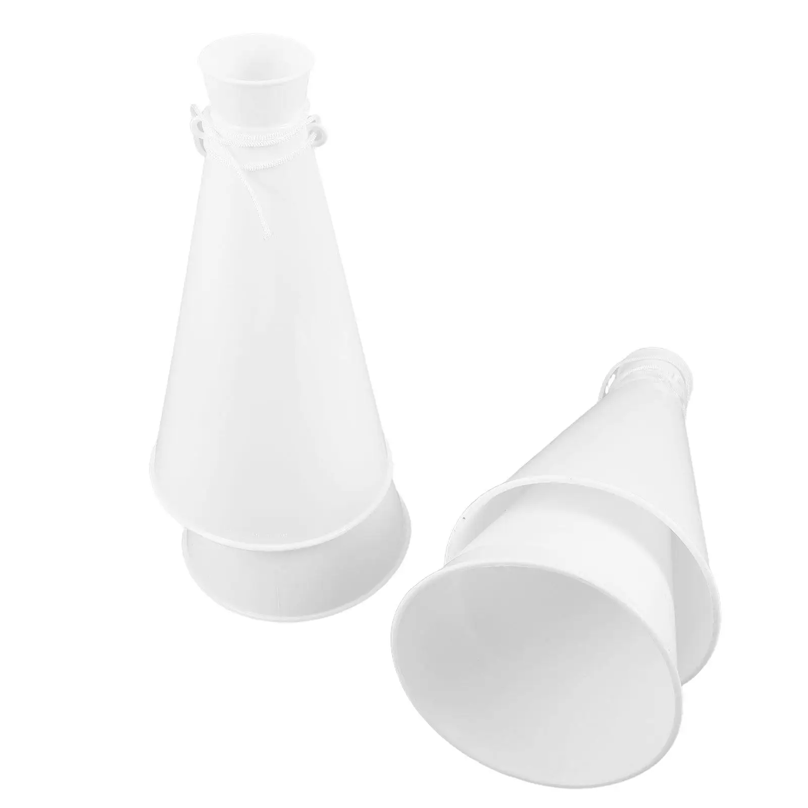 4Pcs Stadium Cheer Megaphones White Plastic Loud Fan Horn Football Soccer Basketball Game Noise Maker Sports Event