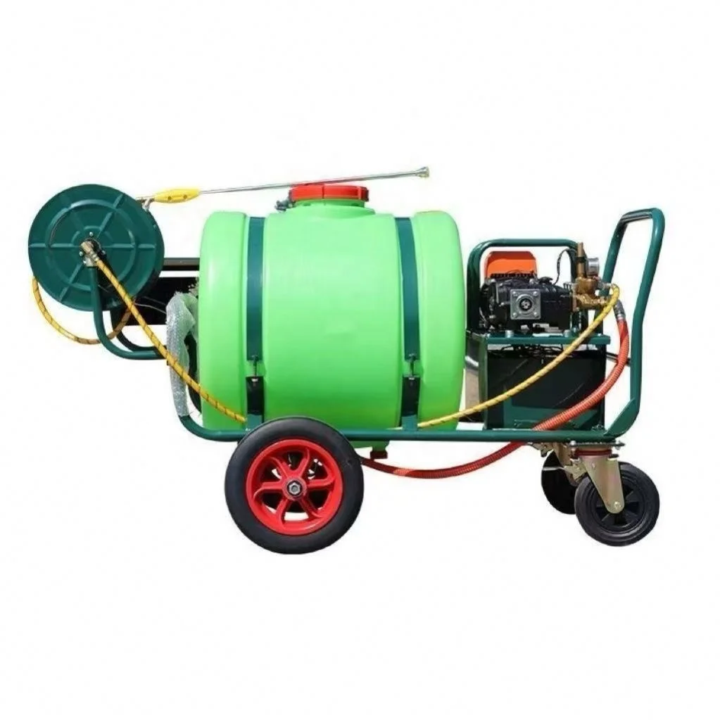 160 L Hand-Push Agri Boom Sprayer, Large-Capacity Pesticide Cart, Quiet Pump, Even Nozzle, New-Condition Field Ready
