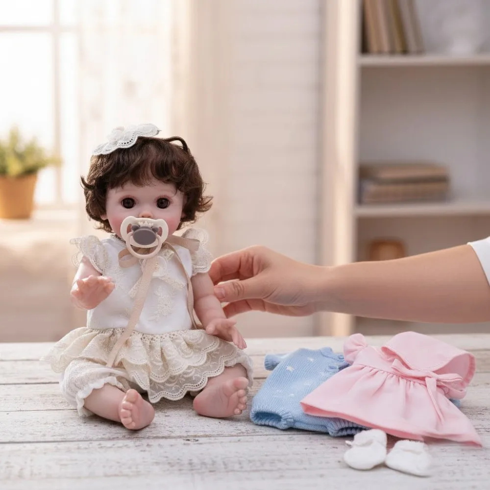 Cloveray, muñeca bebé Reborn realista Kawaii Original de 18 pulgadas, muñeca de vinilo suave súper bonita, juguete hecho a mano de alta calidad, regalos de navidad para niños