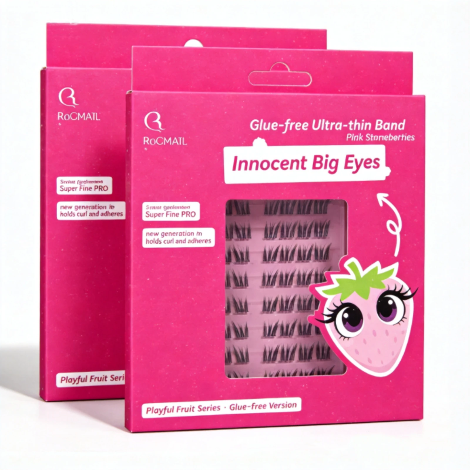 Fox Eye Lash Clusters 2 Pack, 160Pcs Total Natural Wispy Cluster Lashes C Curl 10-12mm Self Adhesive Lash Extensions Kit