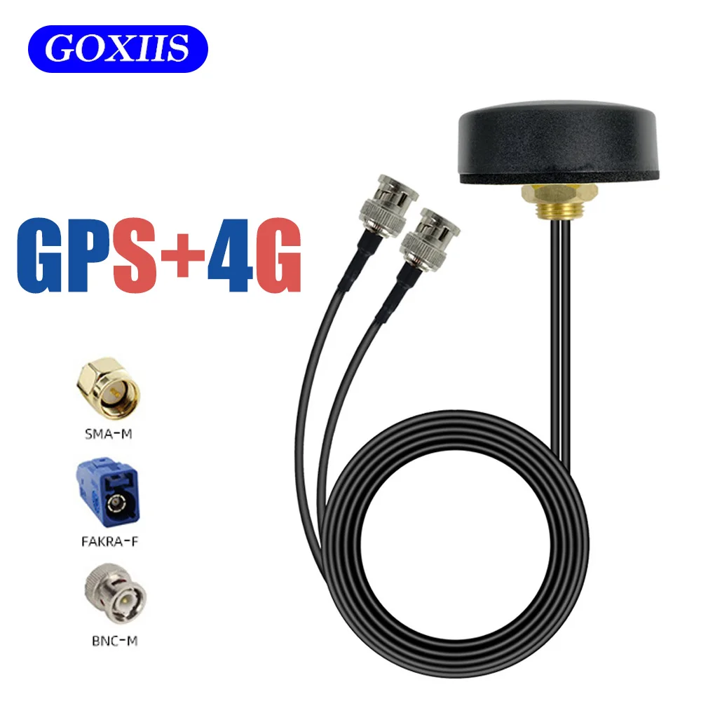 Antena de carro 4g gps lte, amplificador 28dbi, receptor gps externo, sinal de posição, navegador, adaptador de antena bnc fakra sma macho