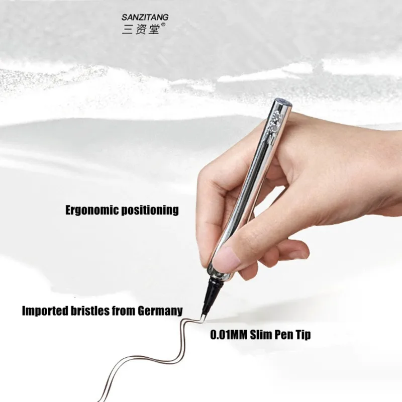 サンジタン ツーポイント リキッドアイブロウペンシル 眉毛ディファイナー アイライナー 下まつげ アイシャドウ ヘアラインペン 防水 ナチュラル