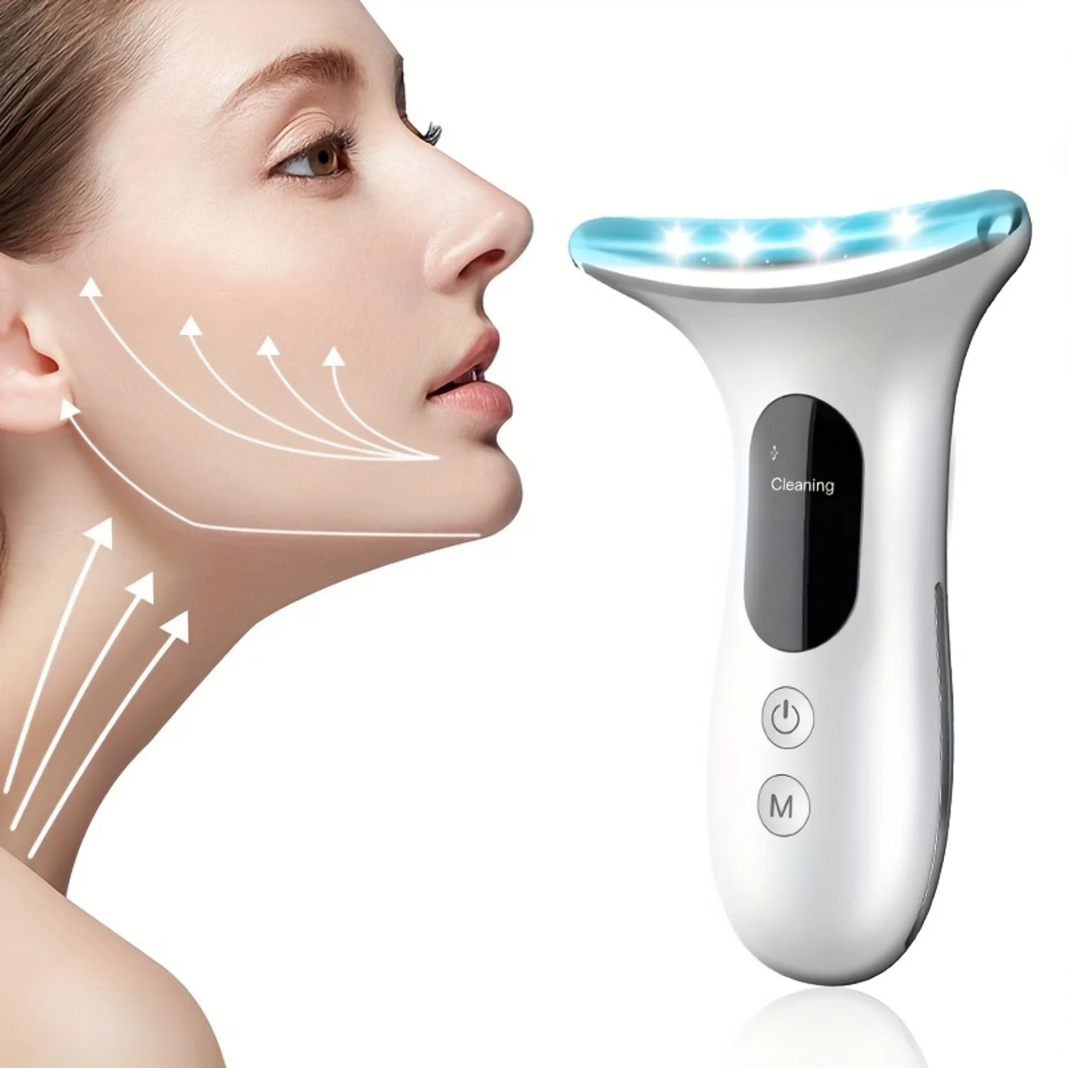 

Rejuvenating LED Facial & Neck Massager with Soothing Hot Compress - Perfect Gift for Valentine's & Birthdays