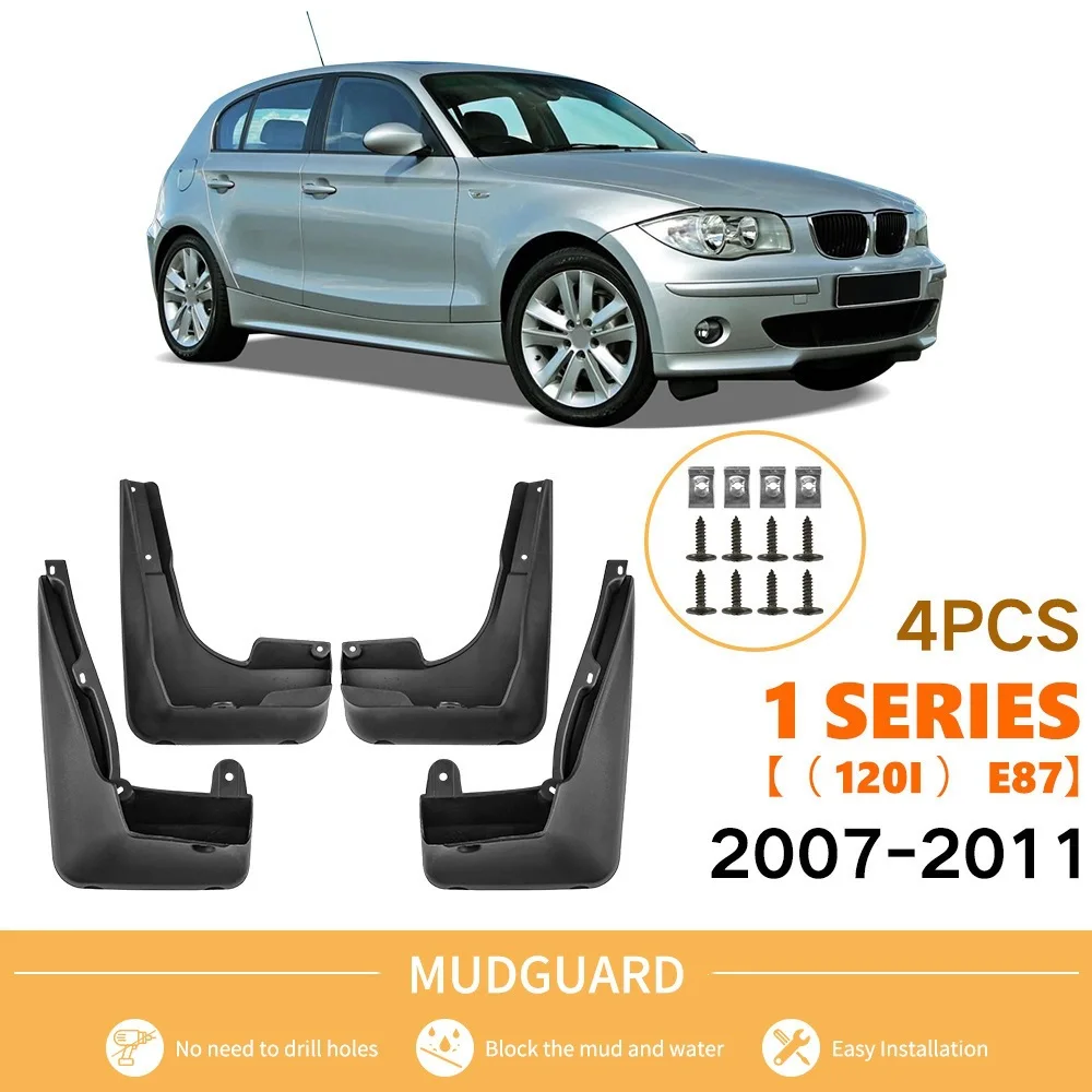 For BMW 1 Series 1 Series 2007-2011 car tire fender fender skin fender flares mud flaps