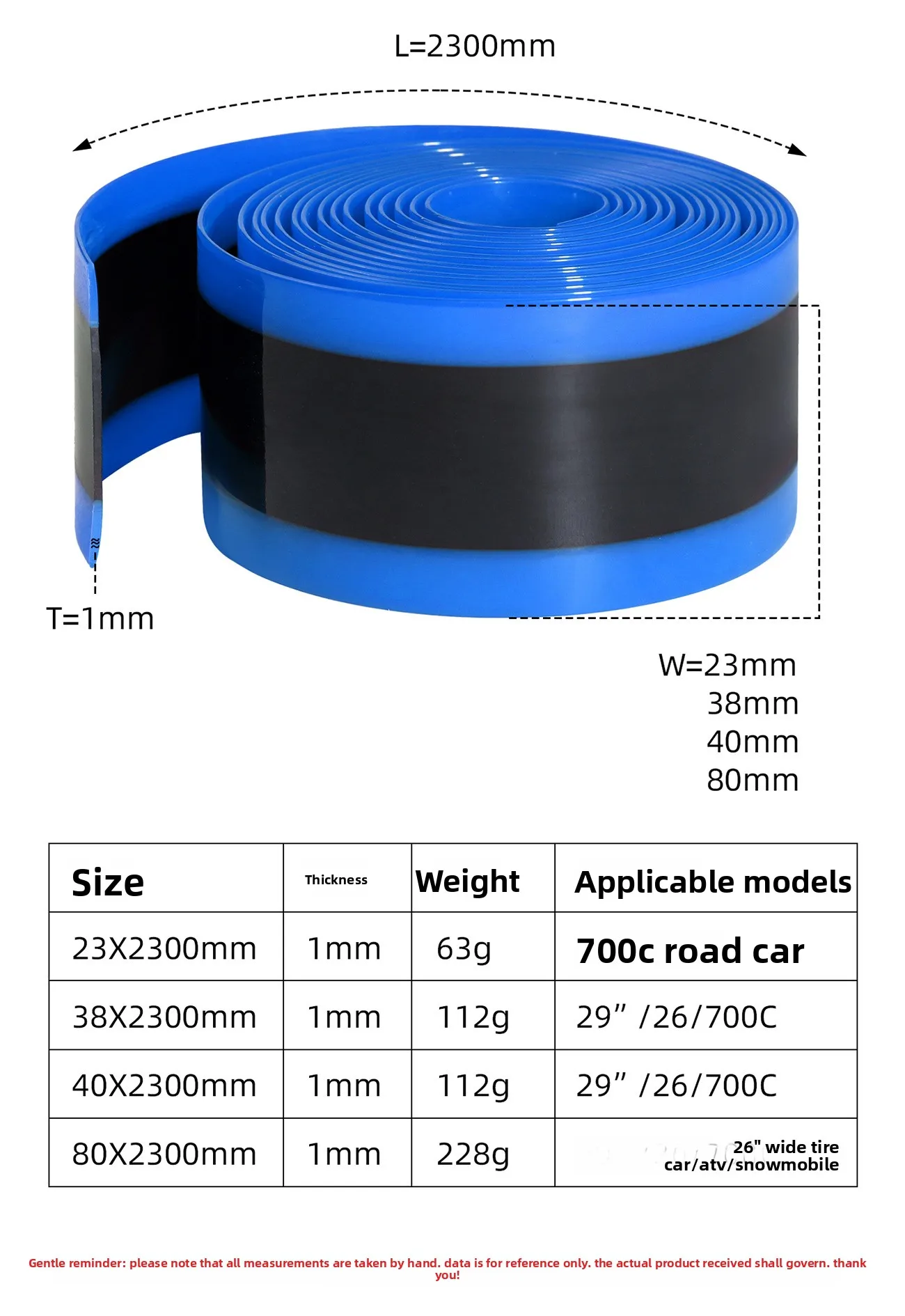 Reifenfutter für Fatbikes, passend für 29 x 4-5 Zoll Fahrradreifen, pannensicherer TPU-Schutz, langlebiger Schutz für Mountainbikes und Rennräder. – Detail 3
