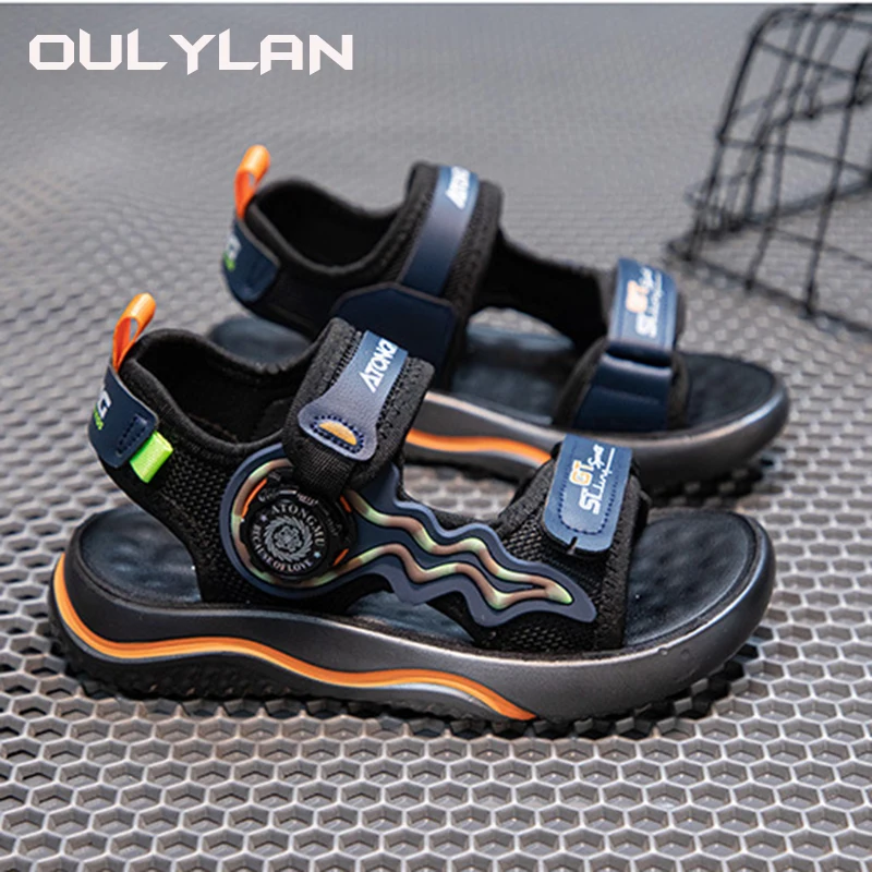 

Fashion Sports Shoes Outdoor Walking Sandals 2024 Summer Kids Versatile Casual Shoes for Boys Children Soft Soled Beach Shoes