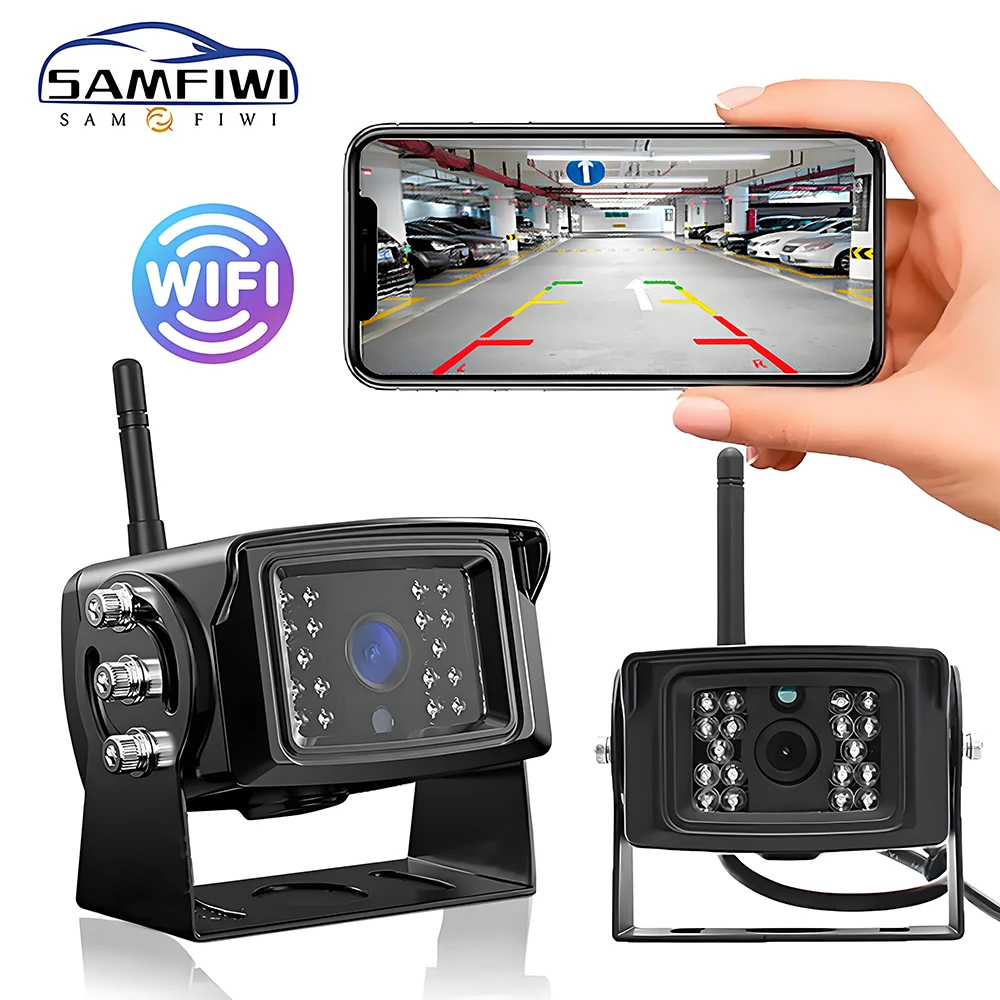 5G WiFi Truck Trailer Bus RV HD 720P 50M Wireless DVR Recorder Car Front Rear View Camera For IOS Android Night Vision