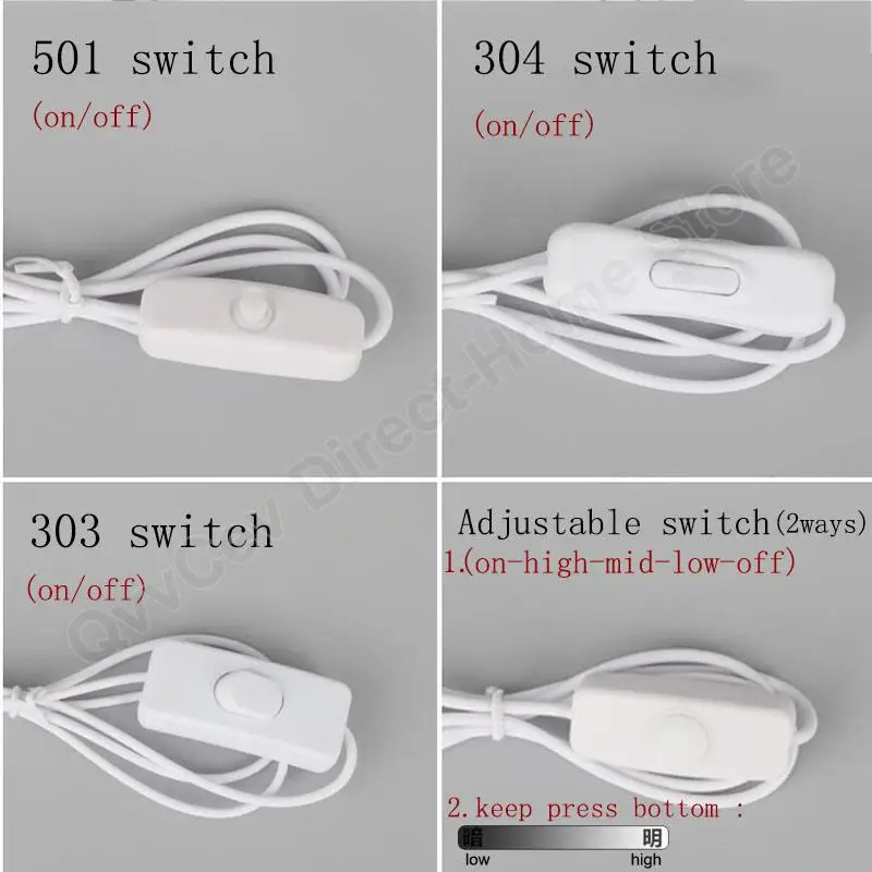 5V DIY USB 2.0 Type A Male Extension Cable on-off Switch Wire Jack 2Pin DC Power Supply Charging Dimmer Cord for LED Strip Fan u