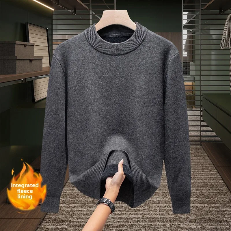 

Men's Casual round Ne Knitted Sweater Autumn Winter Inteated Fluffy Faionable Versatile Youth Sle Long Sve Top